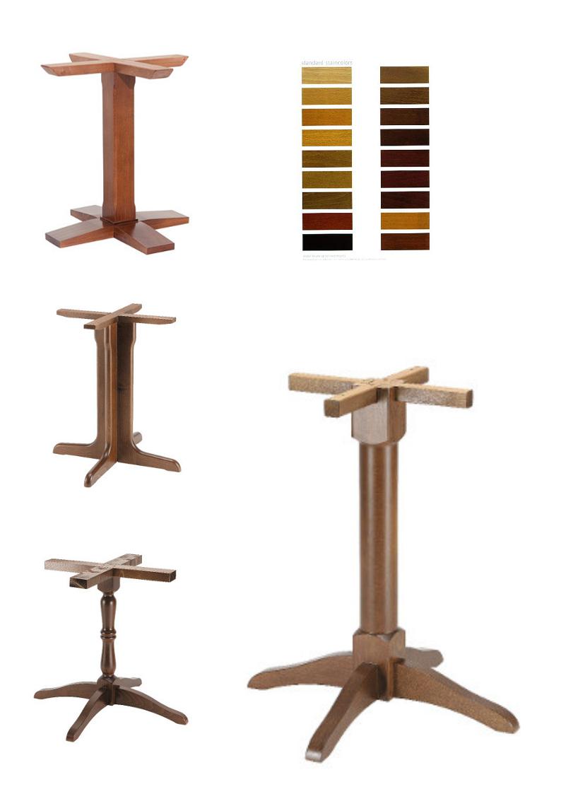 4.2.14<br>bases de table classique en bois massif: différentes modèles et teintes