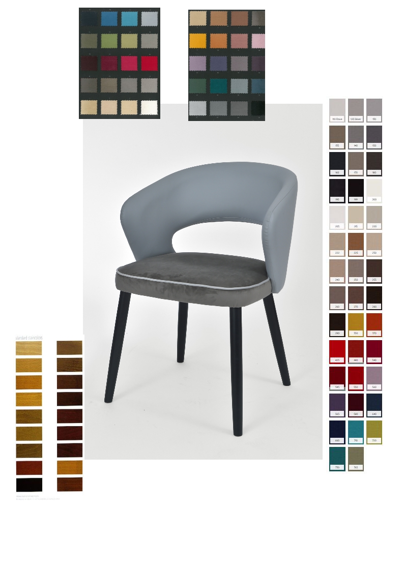 1.1.5<br>cette chaise élégante est possible en toutes finitions de tissus