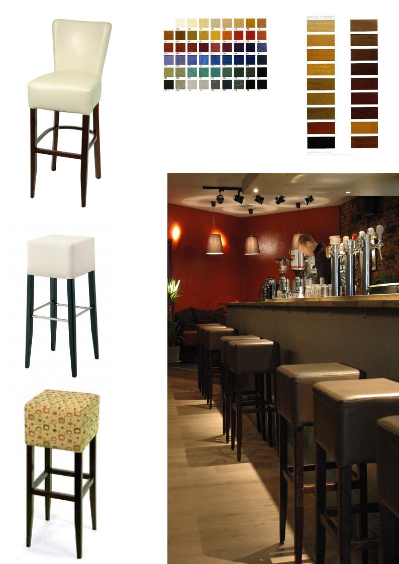 2.2.7<br>Deze lounge barstoel kan in alle framekleuren en bekledingskleuren.