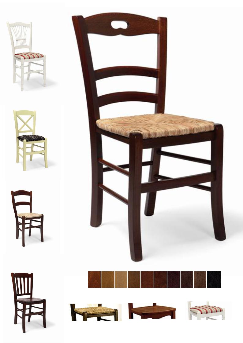 1.2.9<br>Massief beuken stoel, diverse varianten in rug-motief. Alle houtskleuren en 3 soorten zit (paille,hout of bekleed)